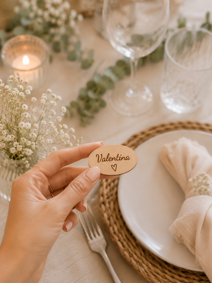 Etiquetas de madera personalizadas