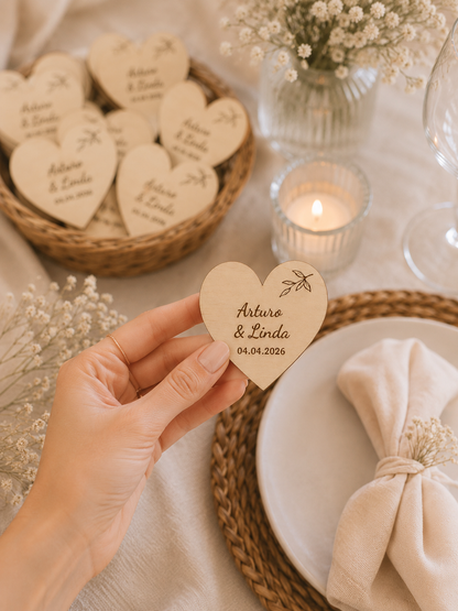 Marca sitio corazón personalizado