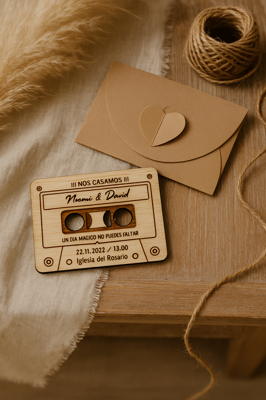 Invitación / marcasitio cassette