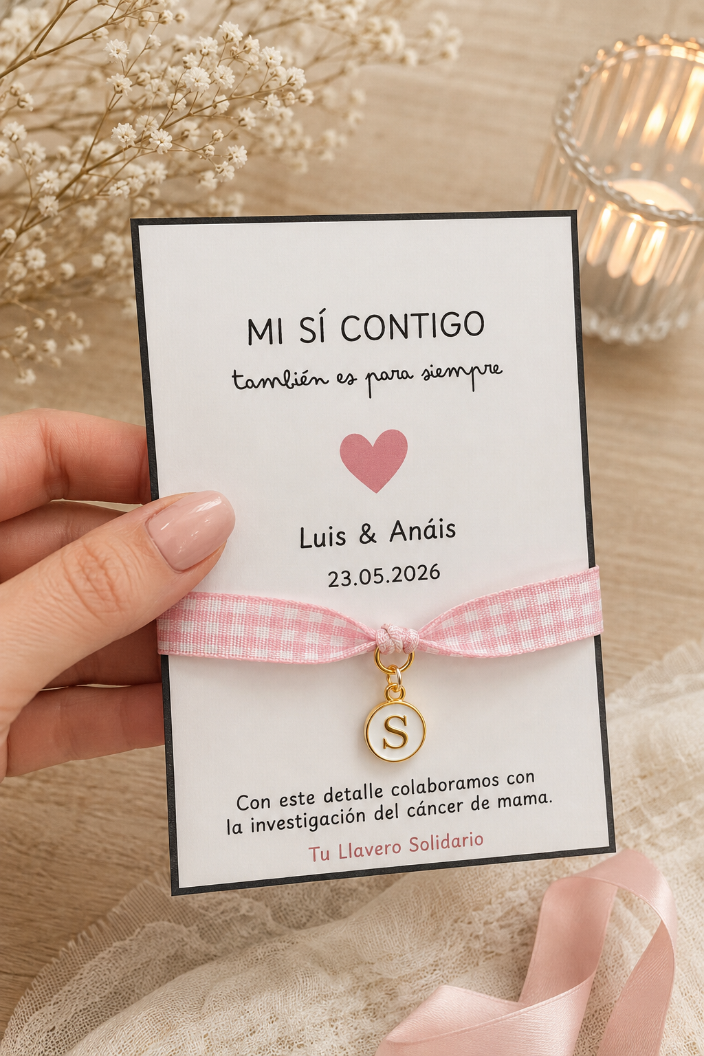 Pulsera cuadros vichy