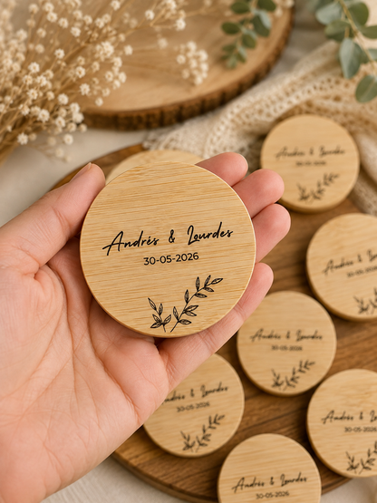 Abridor madera personalizado eventos