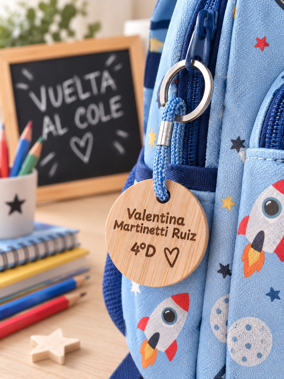 Llavero de Mochila Personalizado – Vuelta al Cole