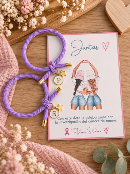 Pulsera solidaria nudo juntas