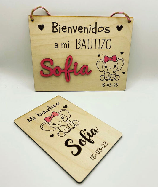 Cartel de madera eventos