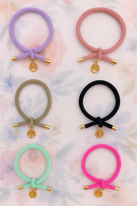 Pulsera solidaria nudo árbol de la vida