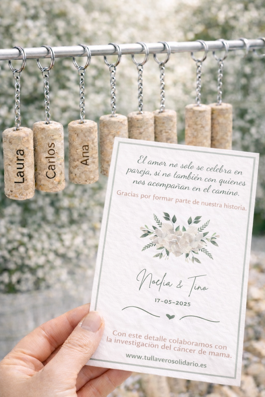 Llavero corcho personalizado