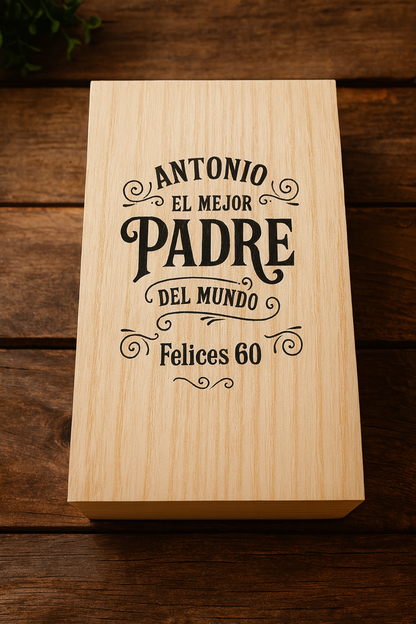Caja de madera personalizada