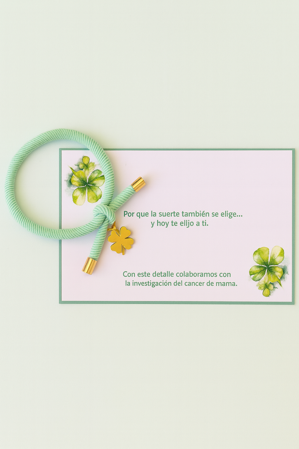 Pulsera nudo trébol de la suerte