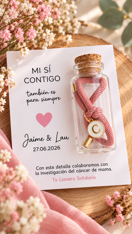 Pulsera nudo bote cristal