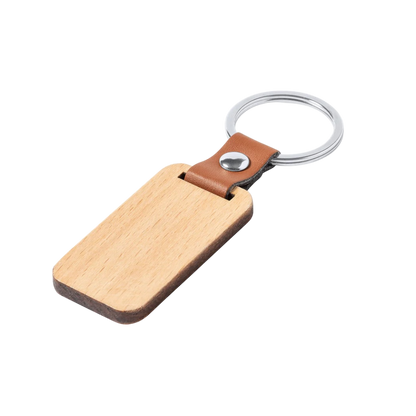 Llavero rectangular madera personalizado eventos
