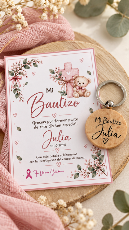 Llavero de madera personalizado eventos