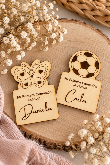 Imán madera personalizado