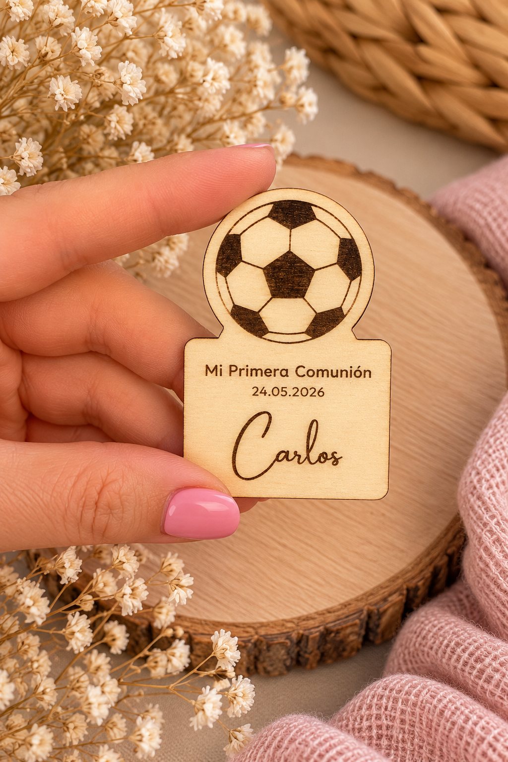 Imán madera personalizado