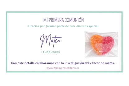 Tarjeta + chuche corazón