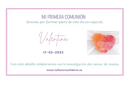 Tarjeta + chuche corazón