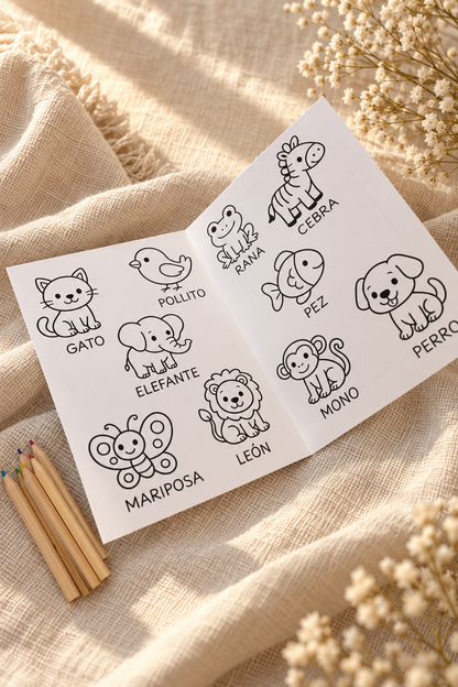 Lámina para colorear personalizada con lápices