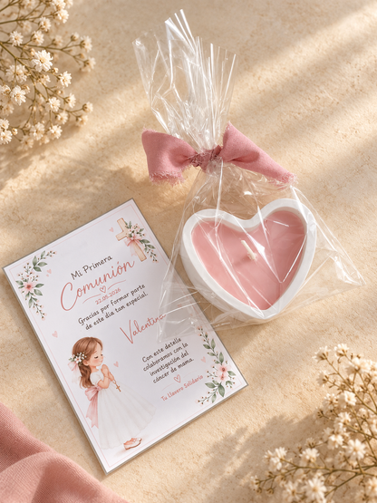 Vela corazón de luz