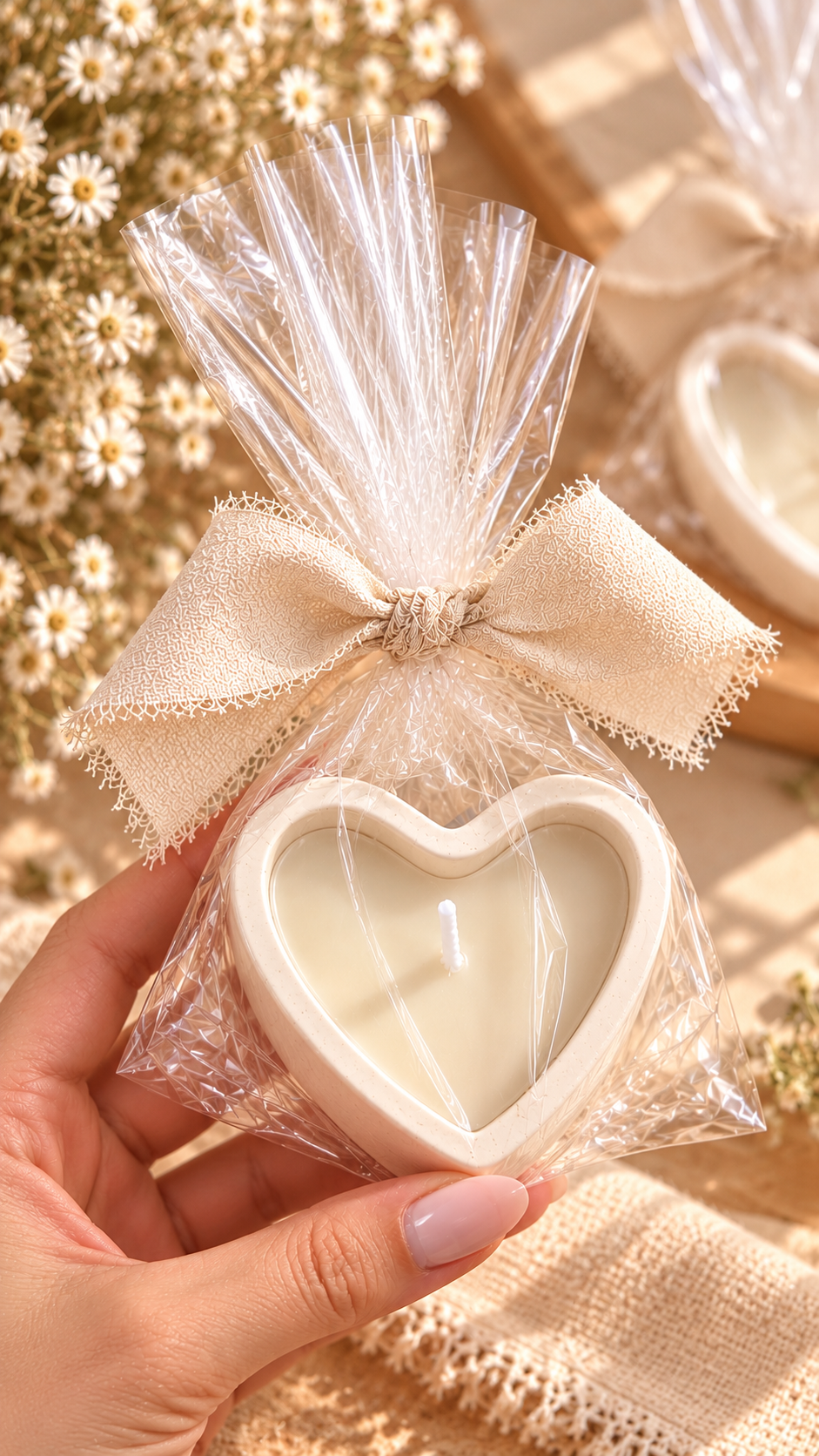 Vela corazón de luz