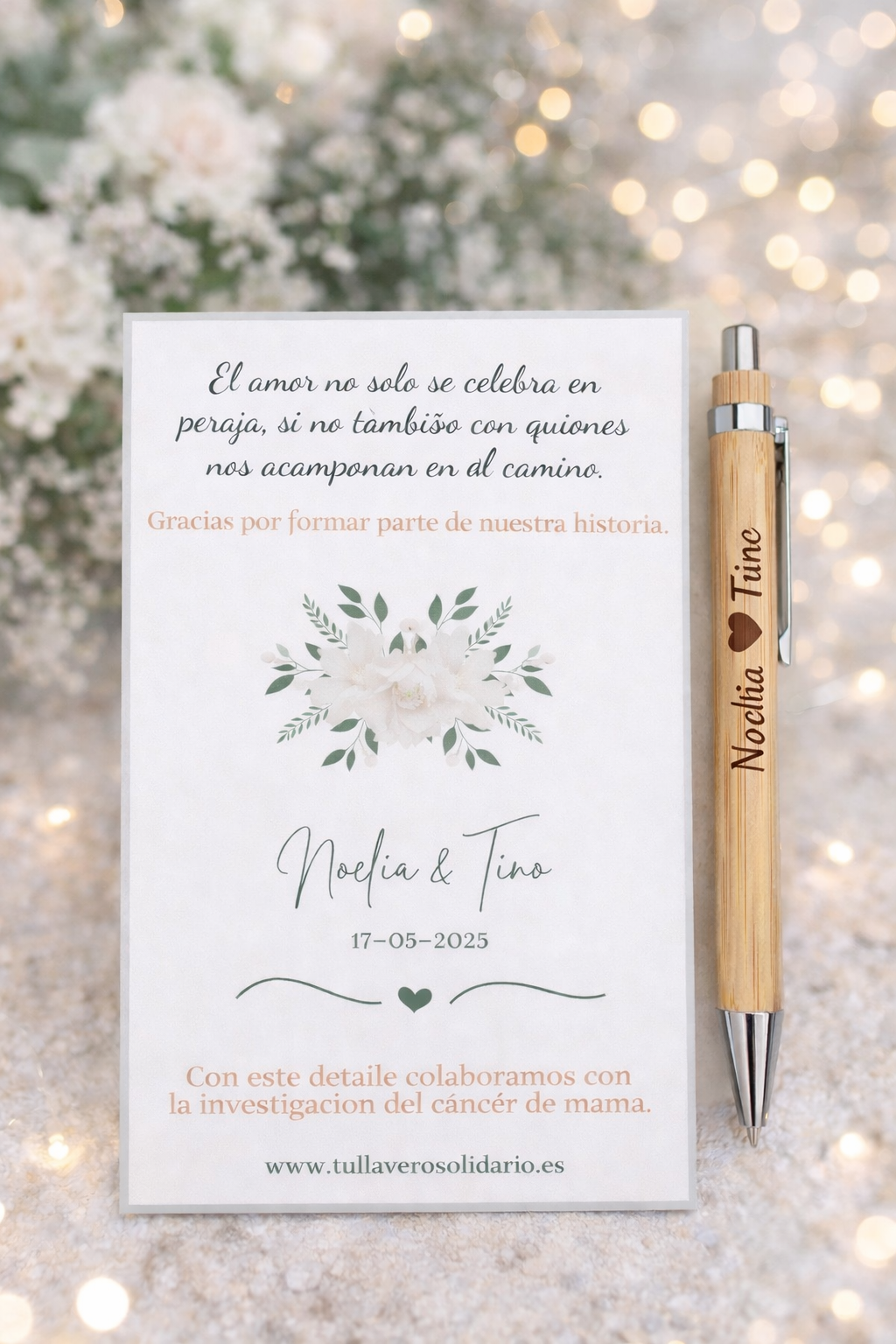 Bolígrafo madera personalizado