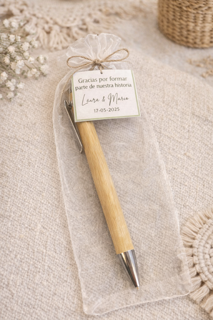 Bolígrafo madera personalizado