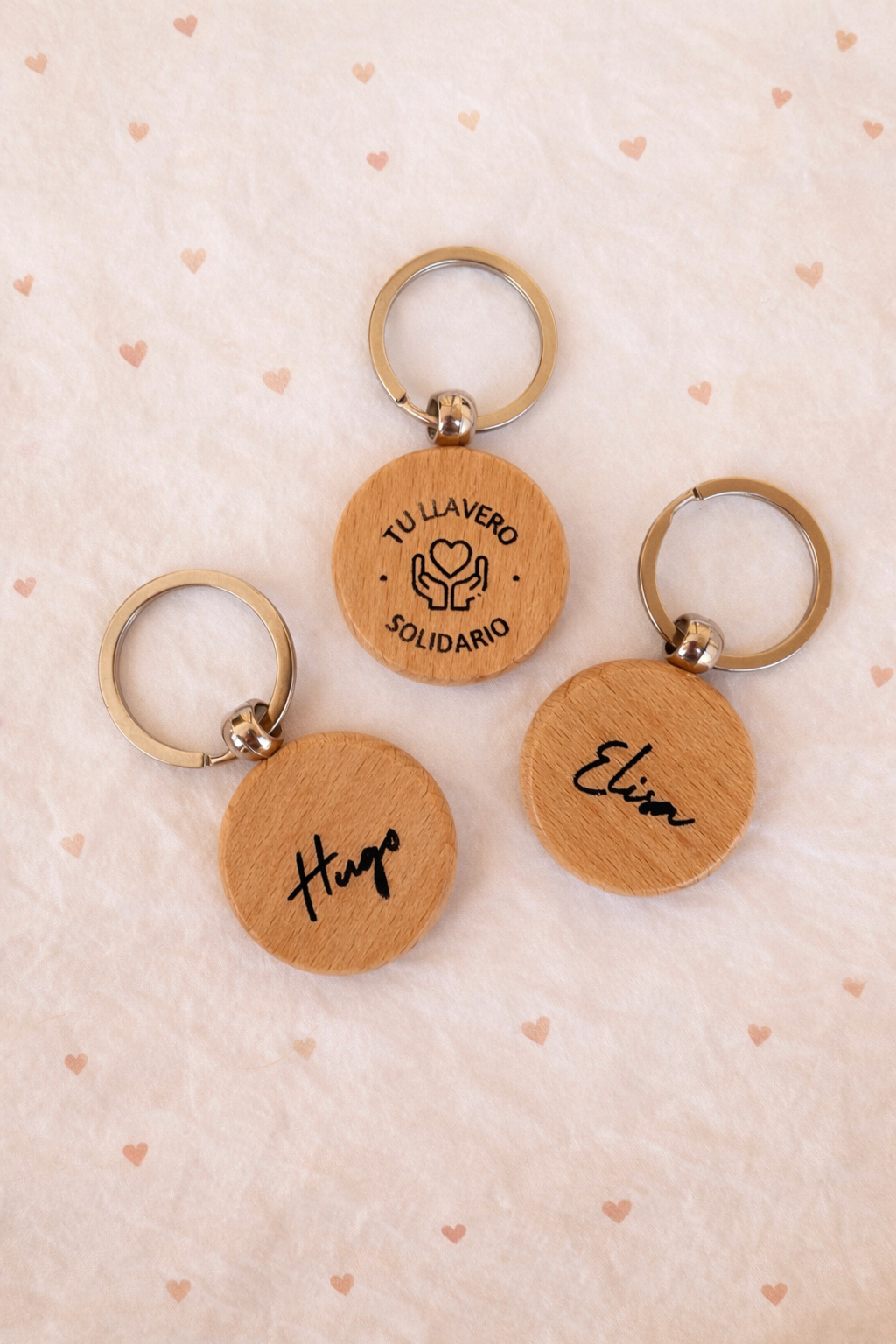Llavero madera personalizado eventos