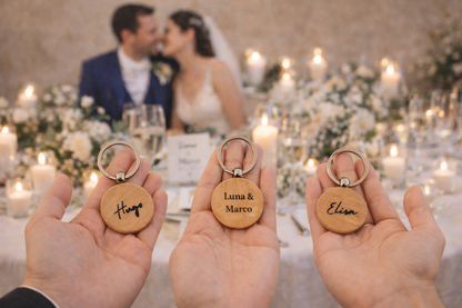 Llavero madera personalizado eventos