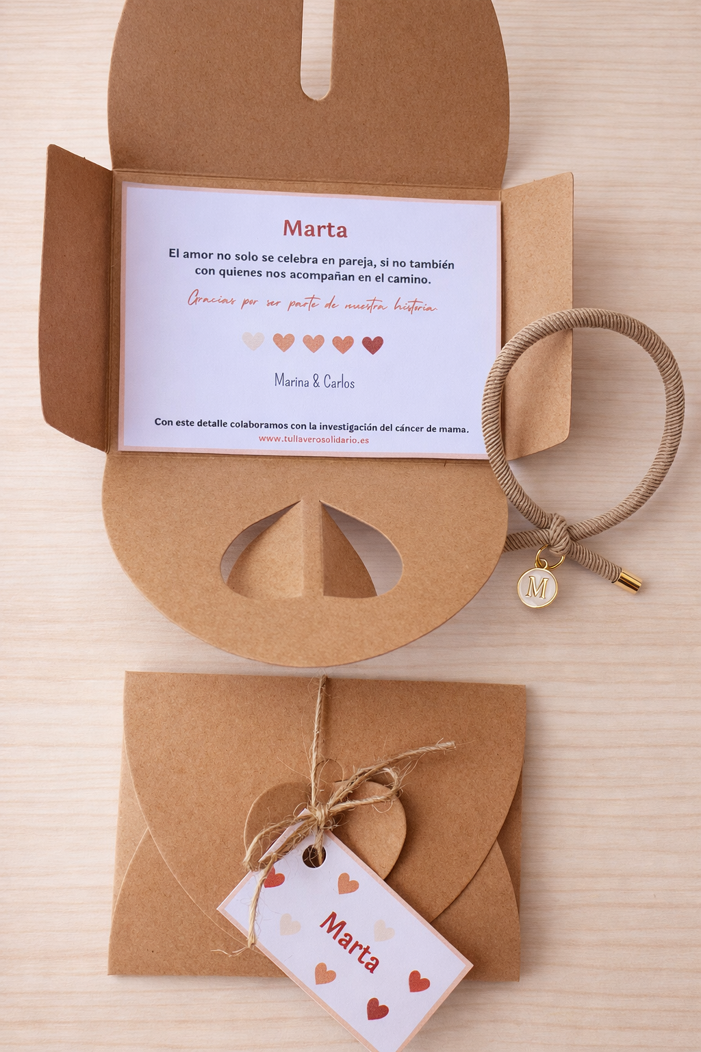 Pulsera / llavero sobre corazón