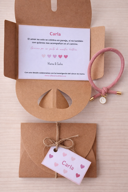 Pulsera / llavero sobre corazón