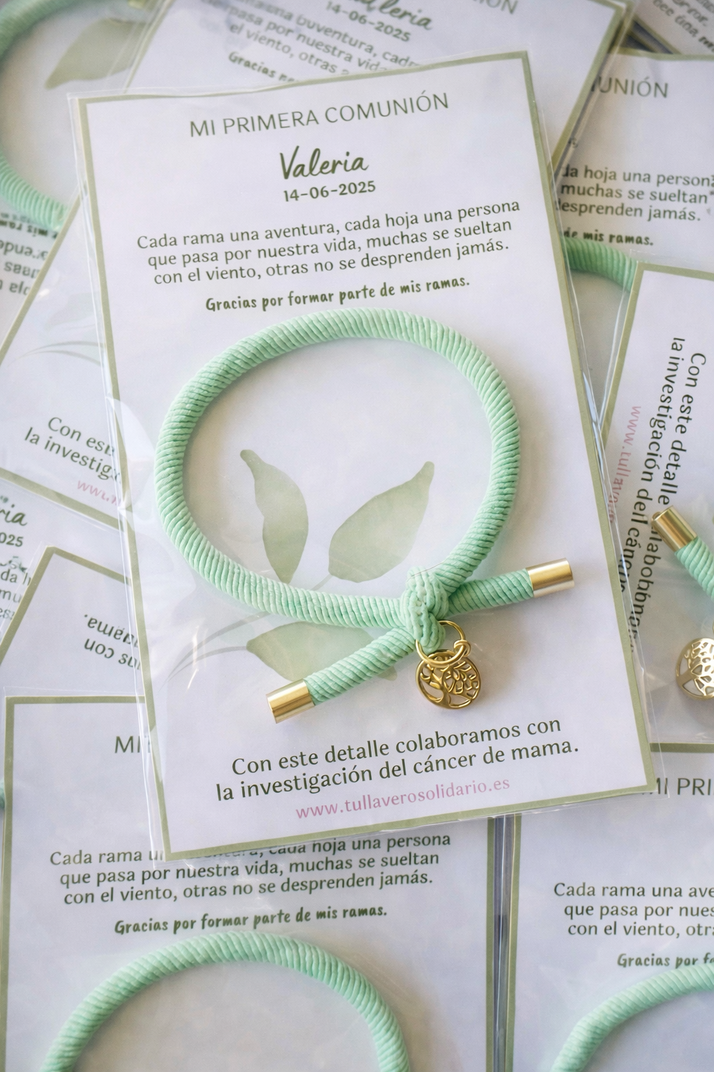 Pulsera solidaria nudo árbol de la vida