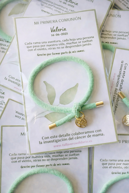 Pulsera solidaria nudo árbol de la vida