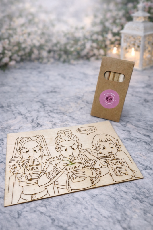 Madera colorear dibujos animados