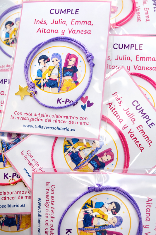 Pulseras niñ@s cumpleaños / eventos