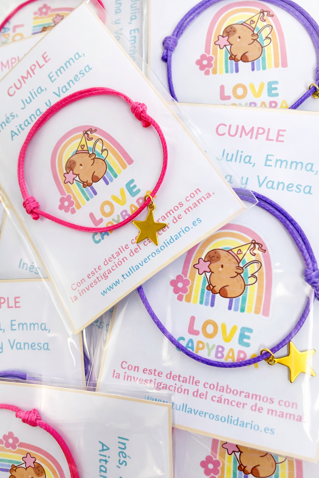 Pulseras niñ@s cumpleaños / eventos