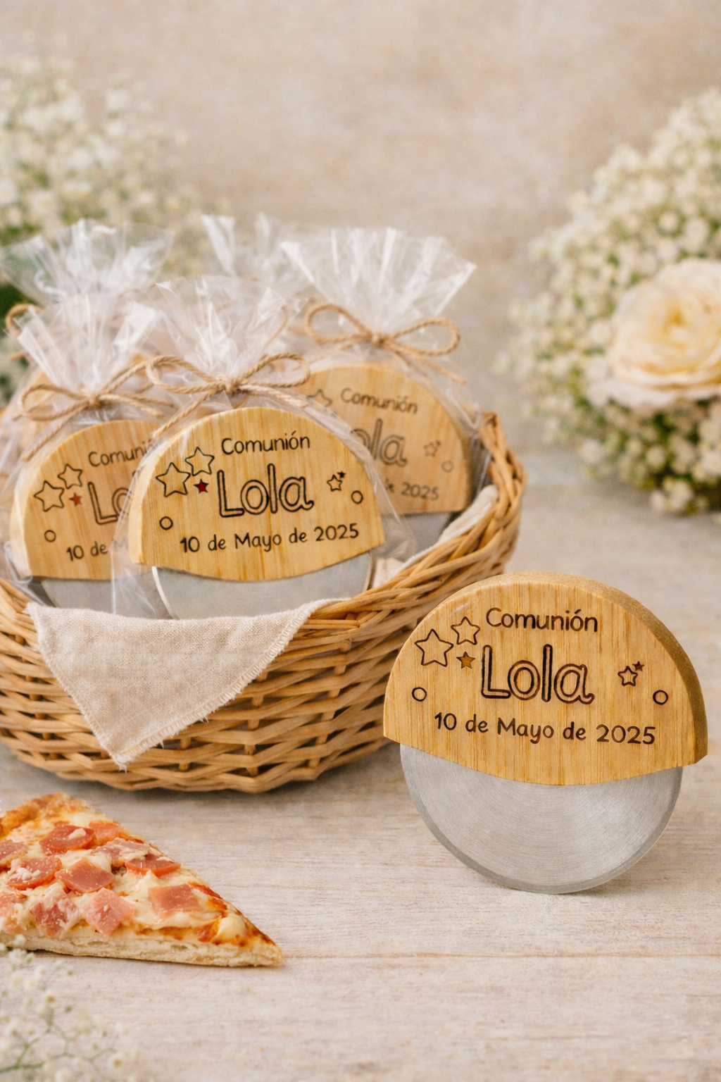 Corta pizza eventos personalizado