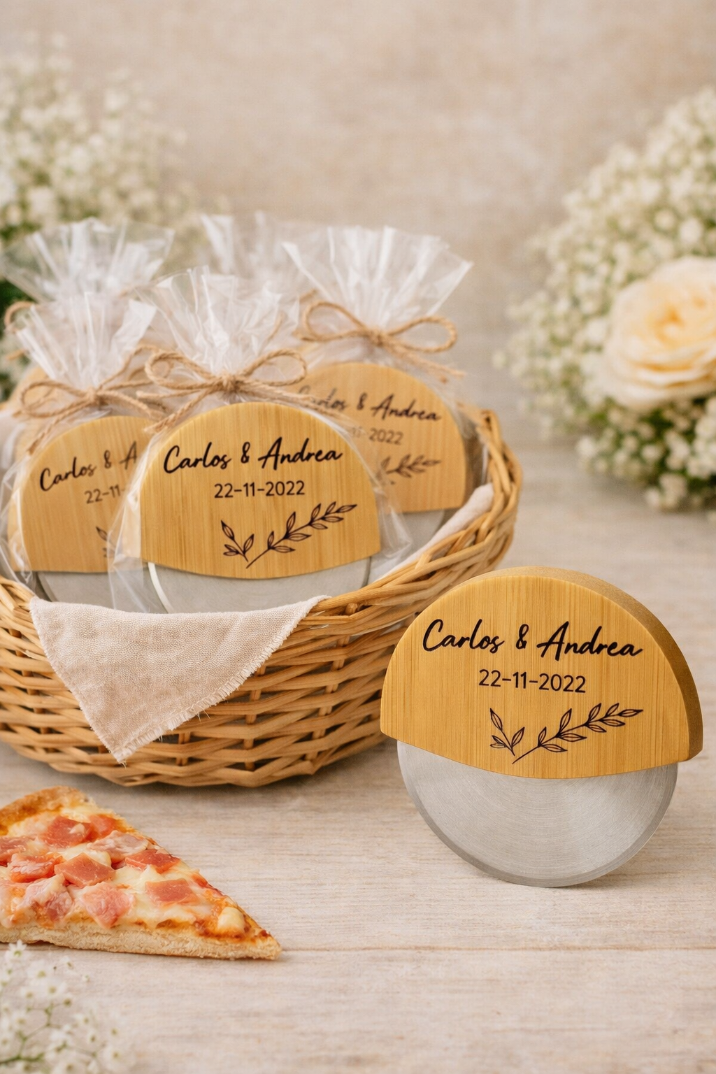 Corta pizza eventos personalizado
