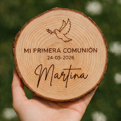 Rodaja de madera para eventos