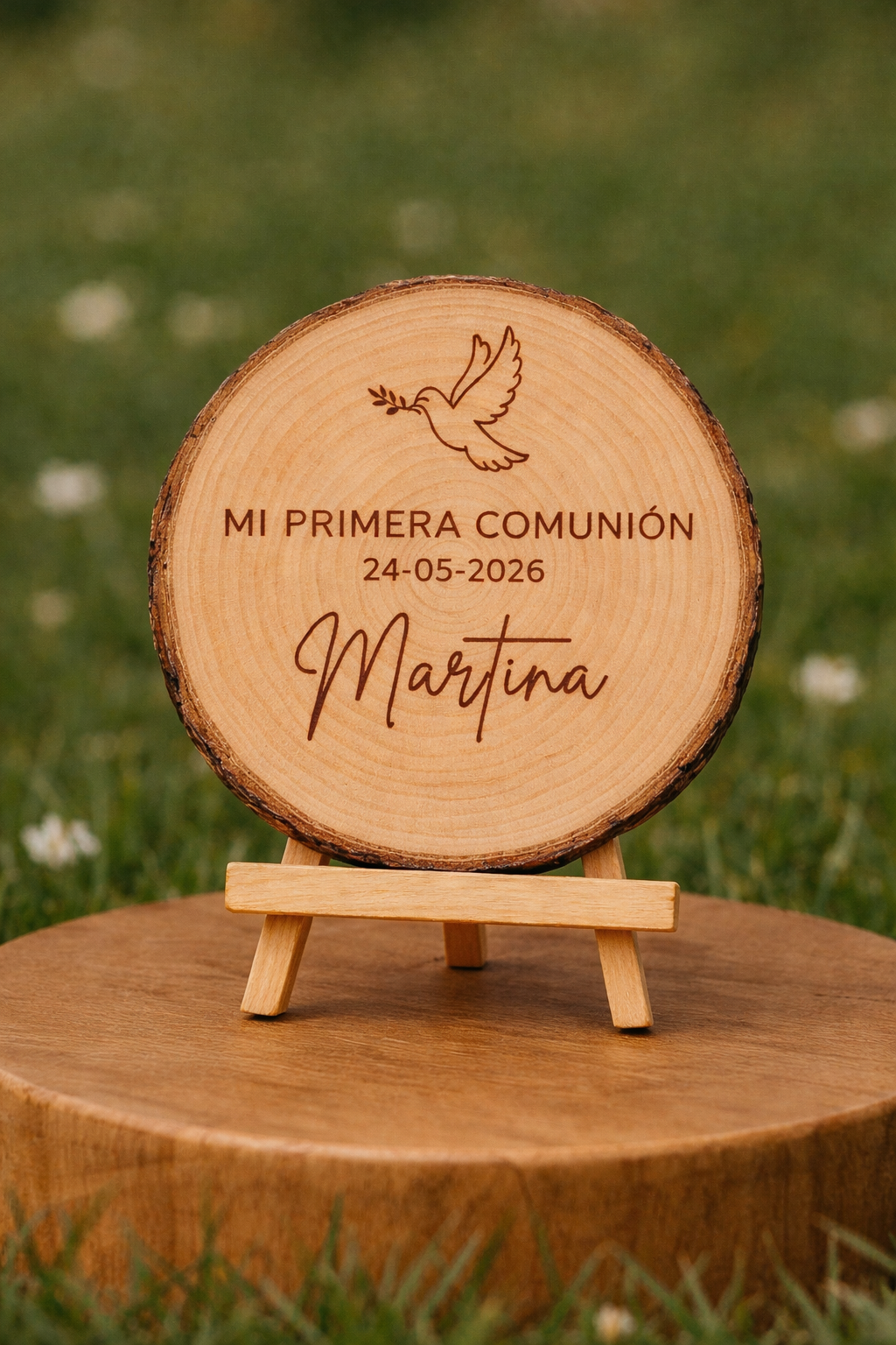 Rodaja de madera para eventos