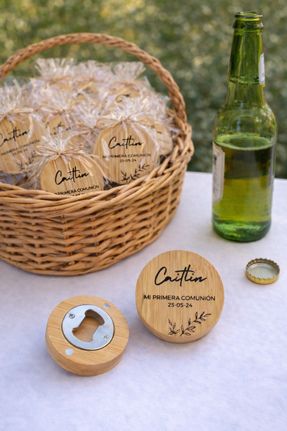 Abridor madera / imán solidario