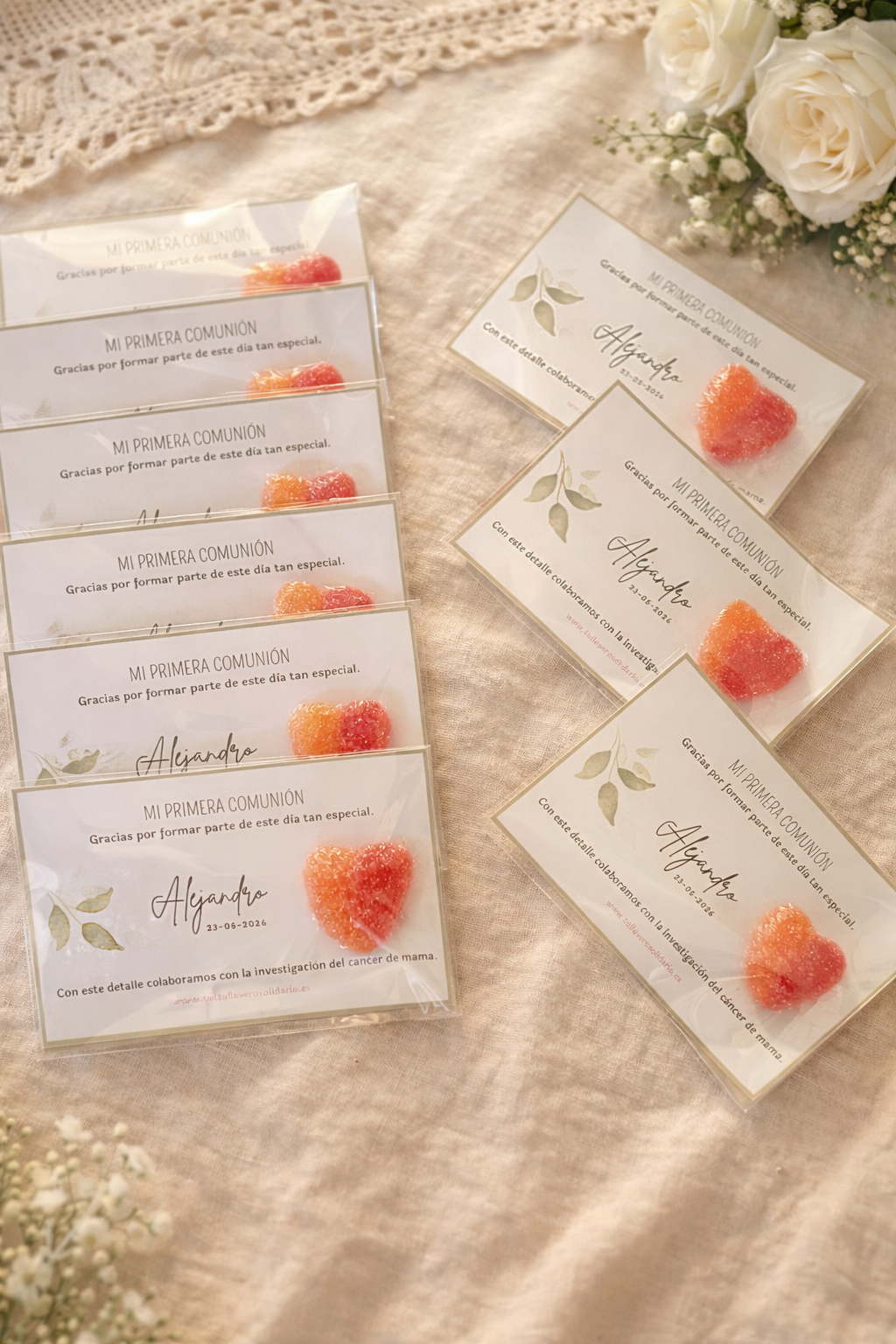 Tarjeta + chuche corazón