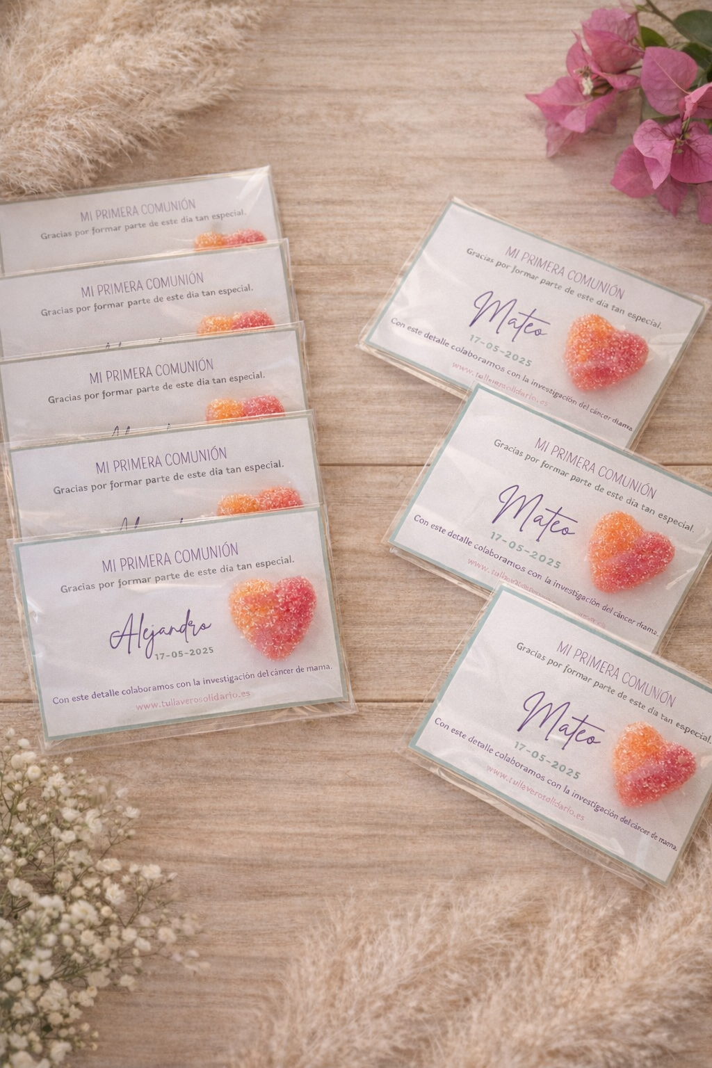 Tarjeta + chuche corazón