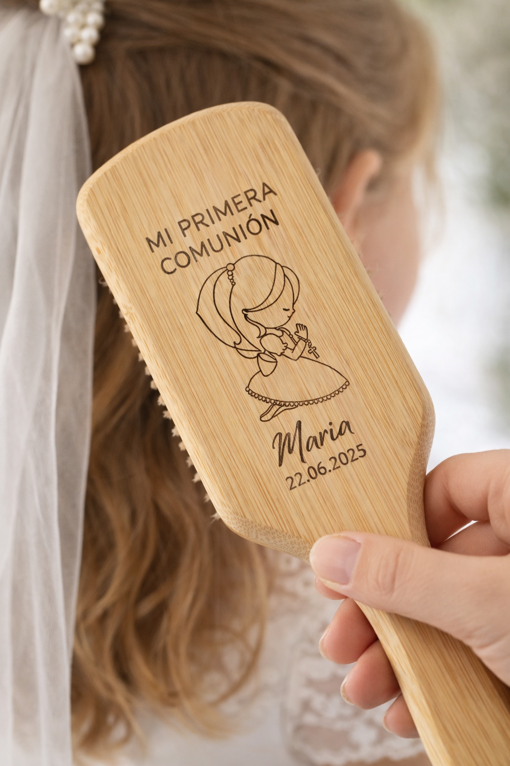 Cepillo de madera personalizado